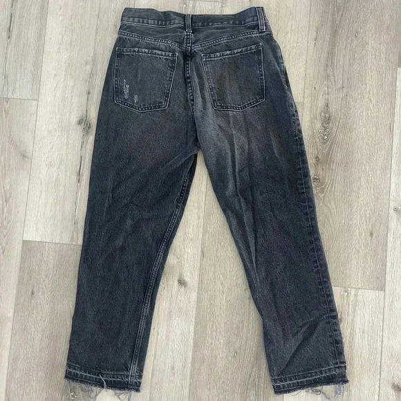 Old Navy High-Waisted Slouchy Straight Distressed Jeans Dark Wash Blue Size 6T - Picture 8 of 9
